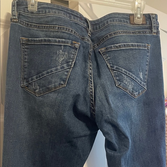 Dear John Dark Blue Distressed Flare Jeans - Picture 6 of 7